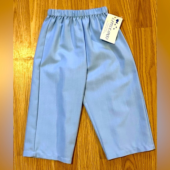 Little Ones Elastic Waist Light Blue Dress Pants - Size 12mo-18mo - New w/Tags - Picture 1 of 5